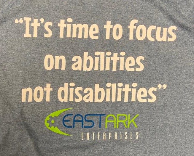 it's time to focus on abilities not disabilities eastark t-shirt
